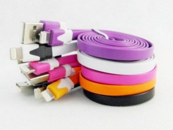 USB Lightning Cable, Lightning male - USB A Male, 1m, Orange